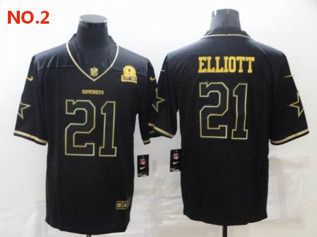 Men's Dallas Cowboys #21 Ezekiel Elliott Jerseys NO.2;